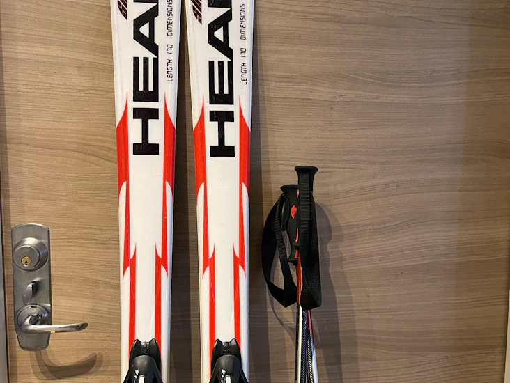 Alpinskidor från head 170 cm + stavar