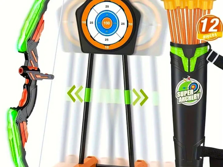 🎯 bågskytte lekset för barn (3–12 år) – med mål & 12 pilar.