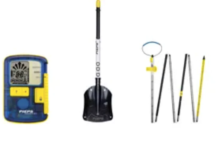 Lavinpaket med tranciver, sond, spade