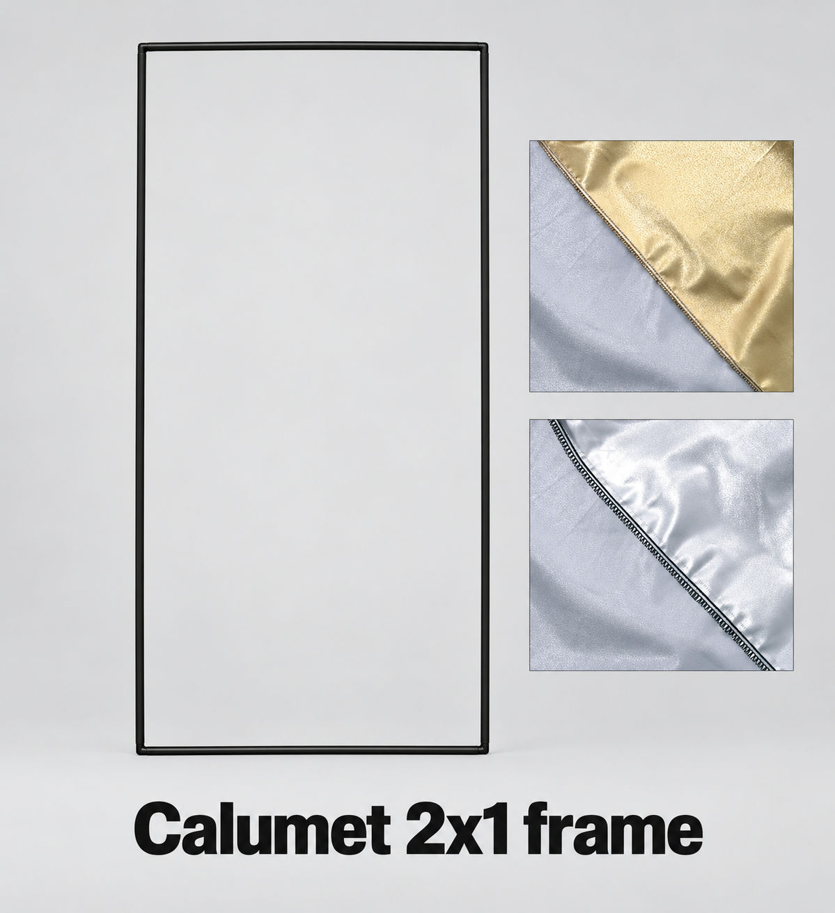 Calumet light control panel system frame - 105 x 195cm with gold, white and