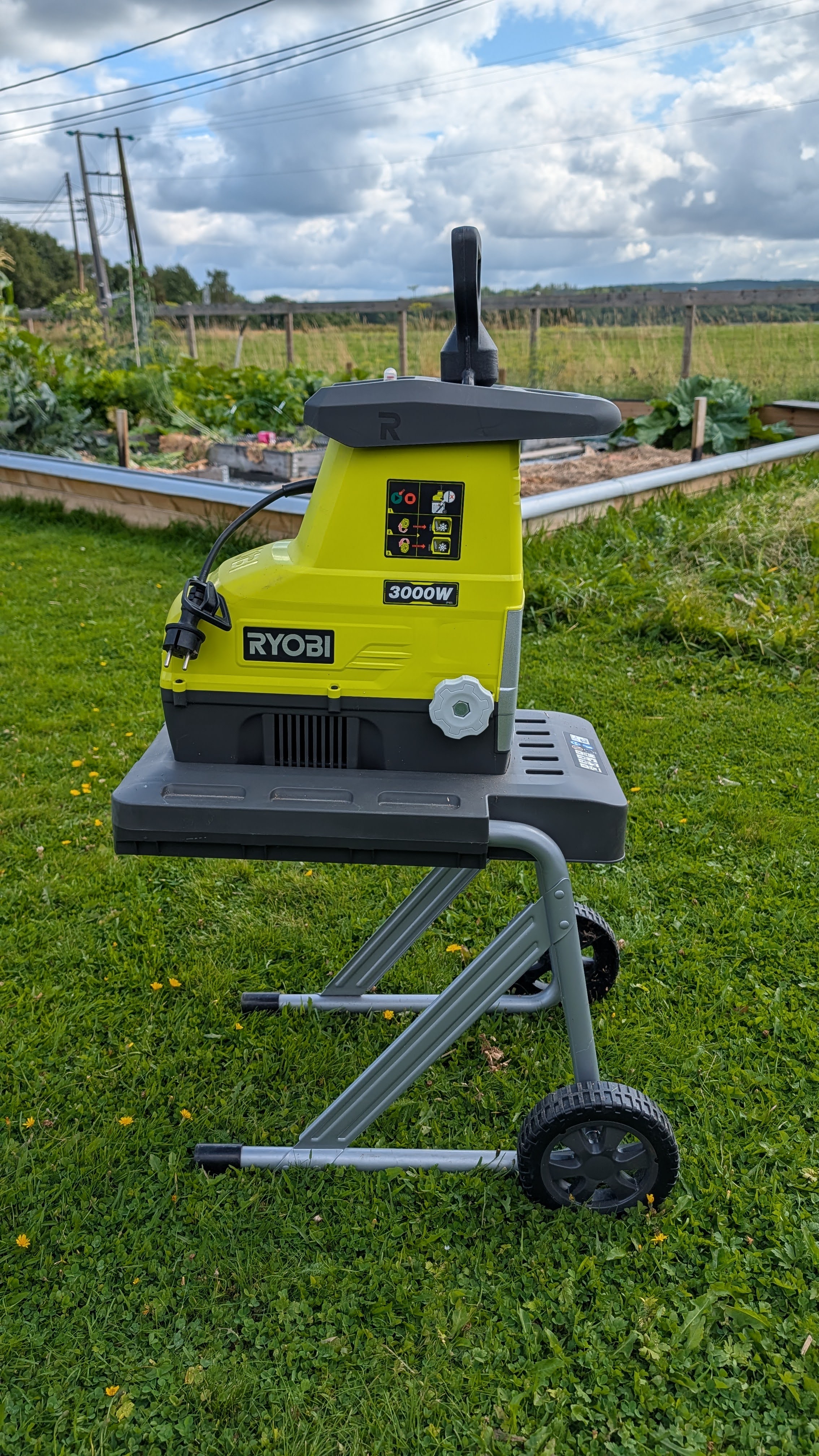 Ryobi strømdrevet kompostkvern 3000w