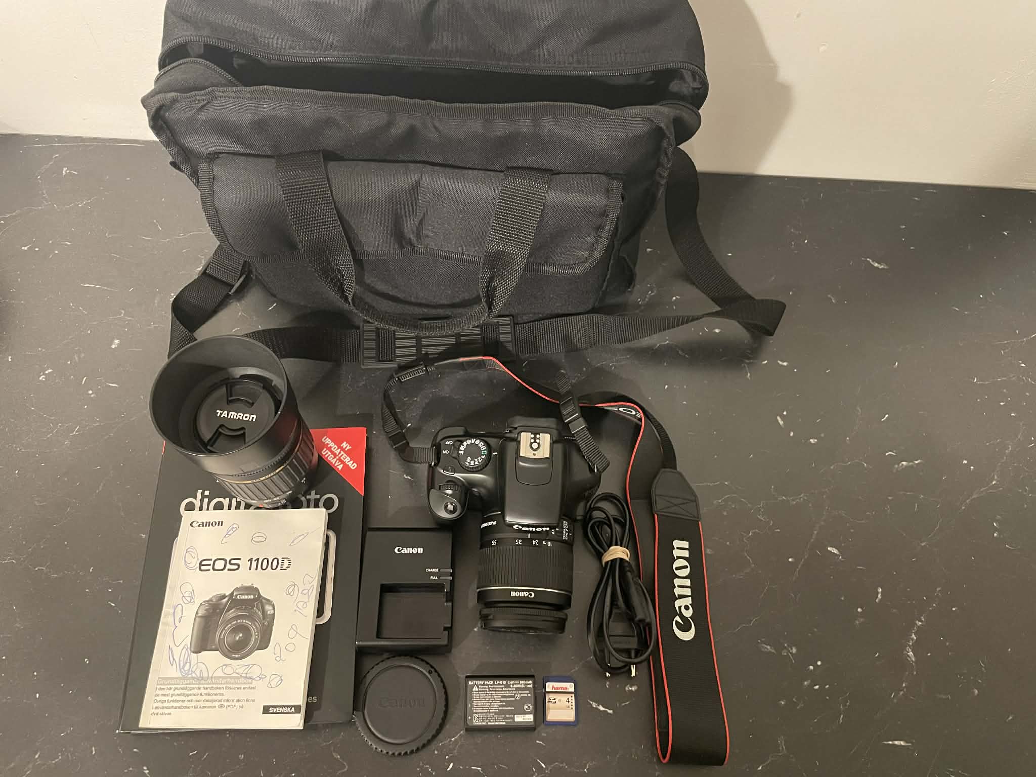 Komplett kamerapaket – canon eos 1100d med två objektiv