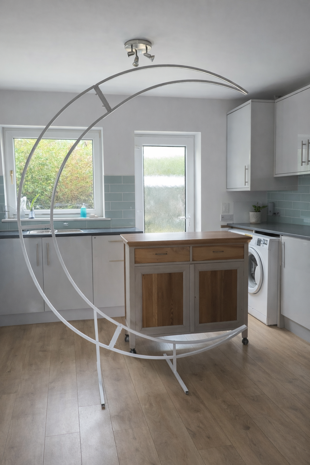 Moon flower balloon arch - weddings, birthdays, baby shower, celebrations