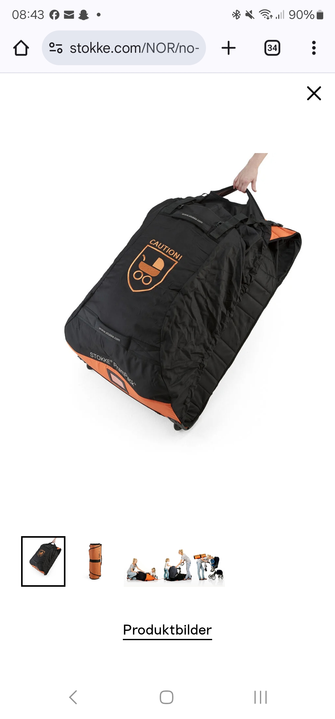 Prampack til leie