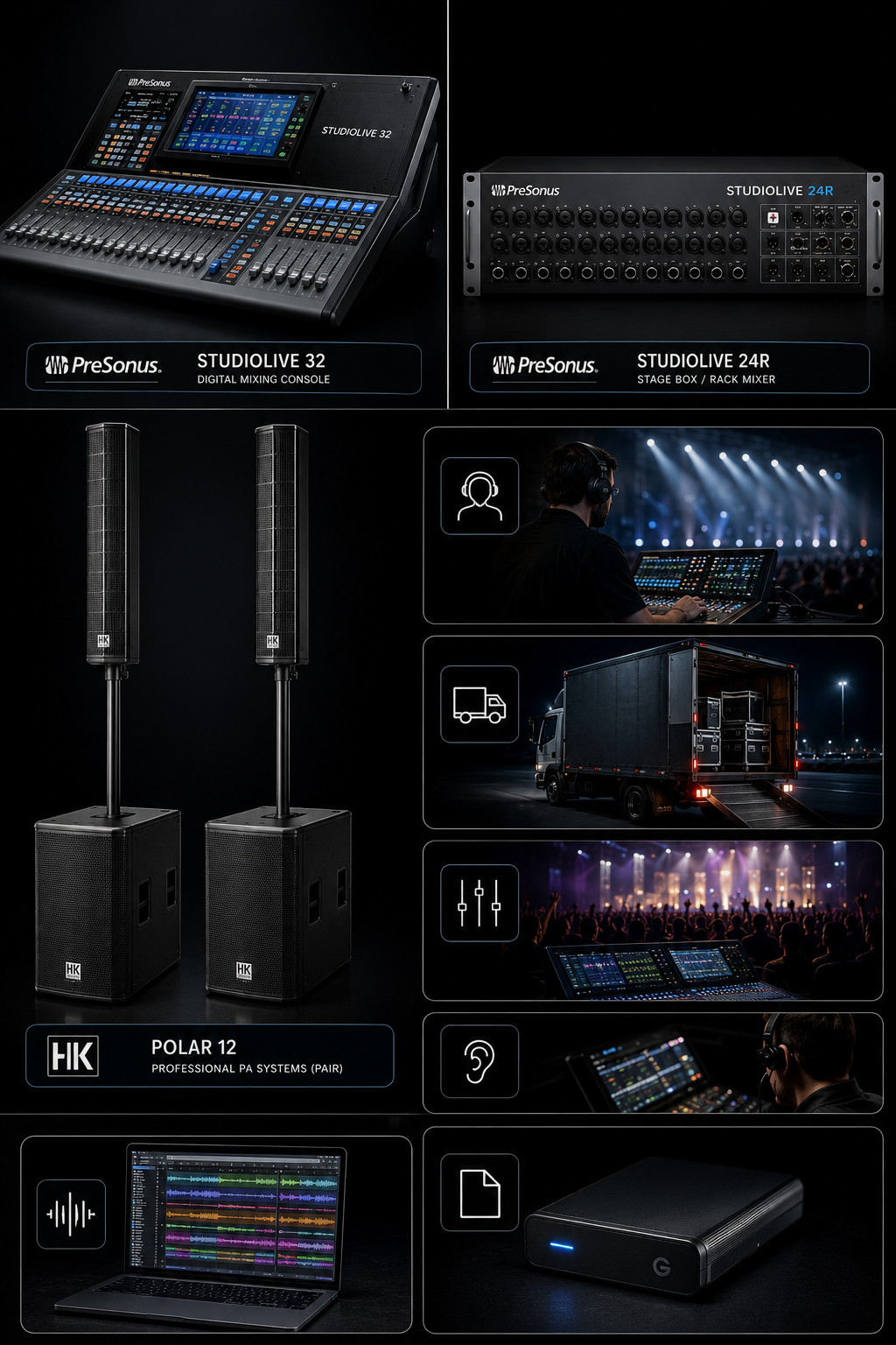Professional live sound package + engineer | foh, monitoring & multitrack