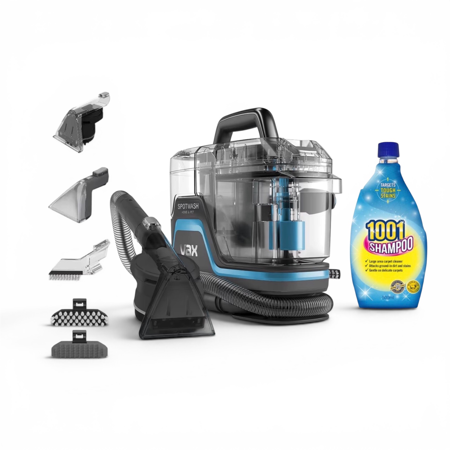 Vax spotwash cleaner machine + carpet car stairs rug home cleaning tools upholstery