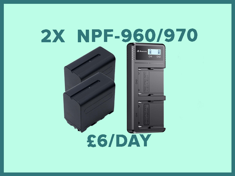 2 npf-970 batteries & charger | 8800 mah