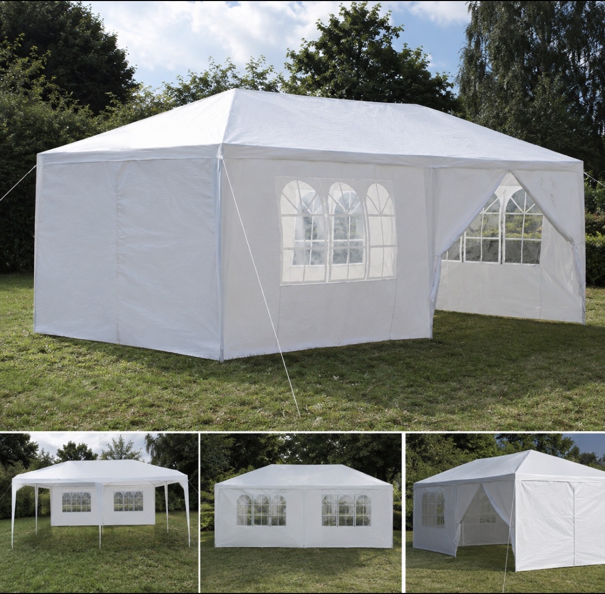 Stort partytelt – 3 x 6 meter 