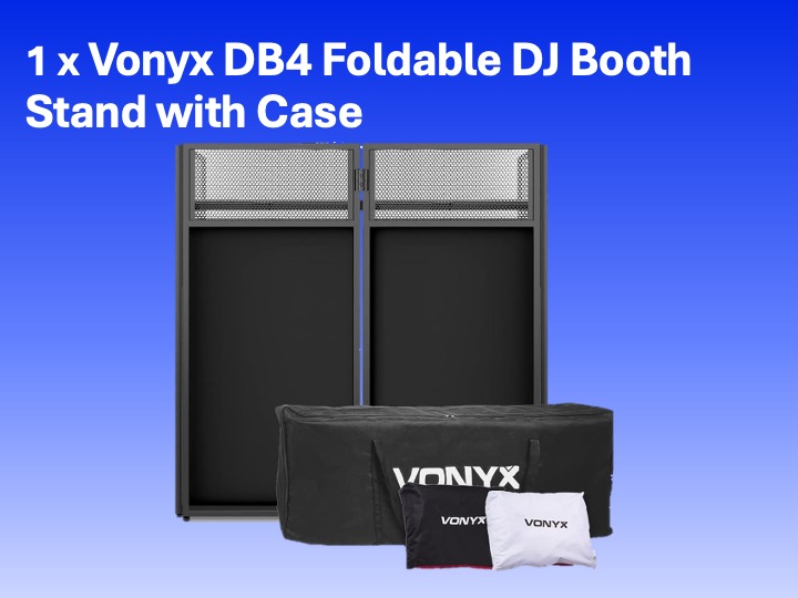Vonyx db4 foldable dj booth stand with case