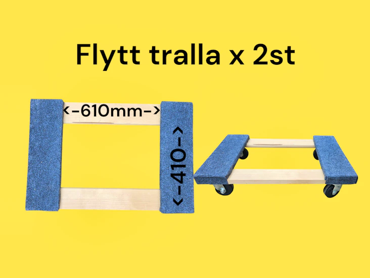 2 flytt trallor 610×410 mm