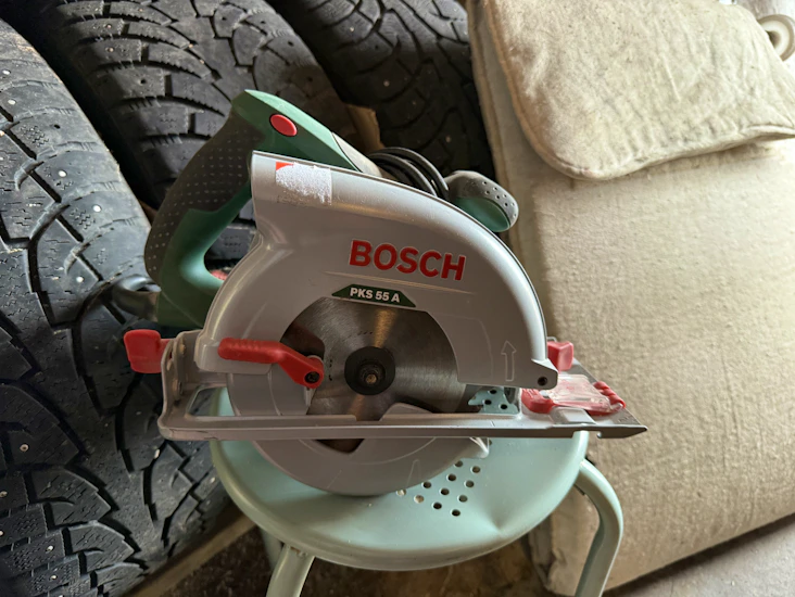 Bosch pks 55 a cirkelsåg med sågklinga, 1200 w