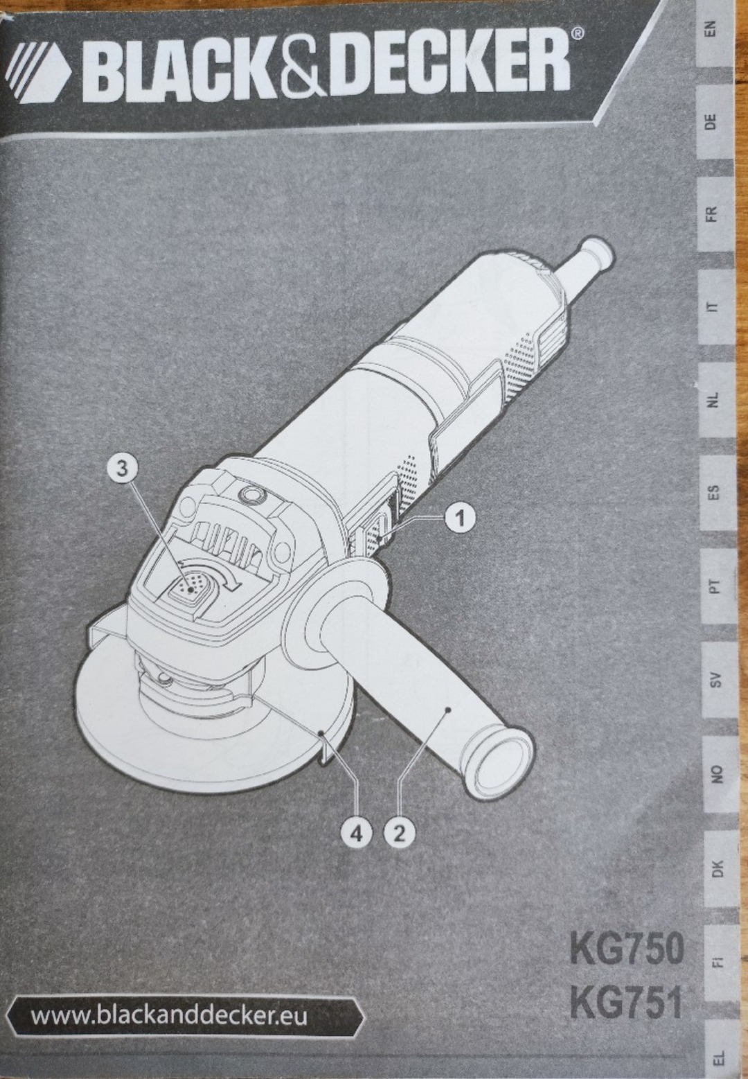 Black & decker vinkelsliper 