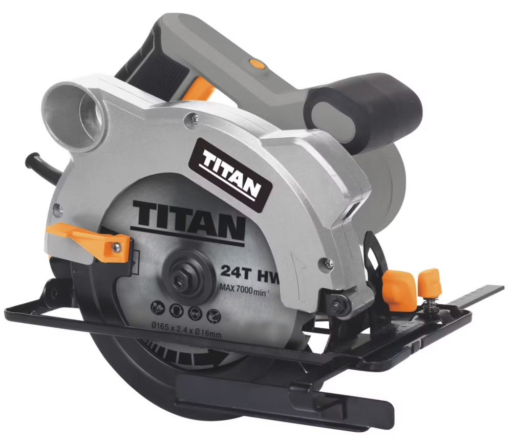 Titan 1200w electric circular saw 240v w/165mm blades