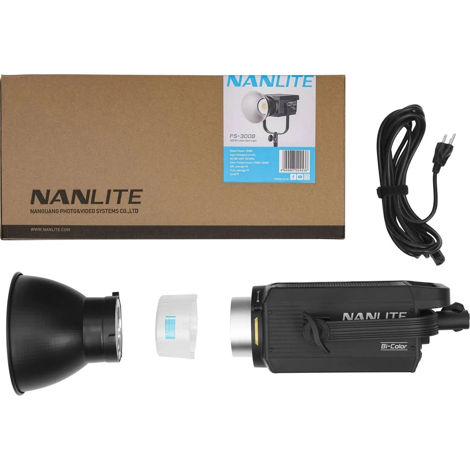 Nanlite fs-300b led light with manfrotto light stand