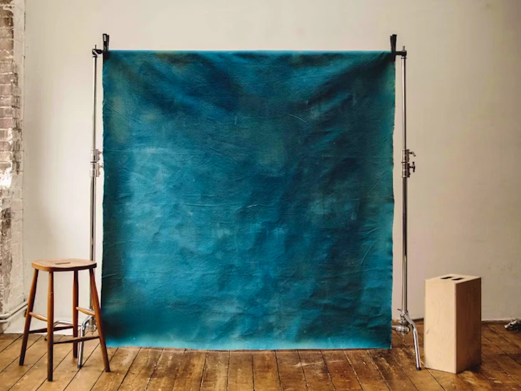 Canvas handpainted background - blue - green