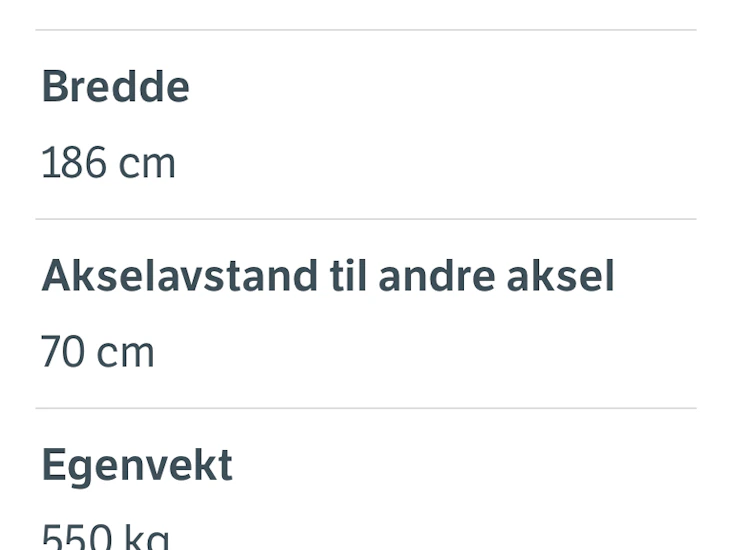 Brenderup boggi 2,5 tonn