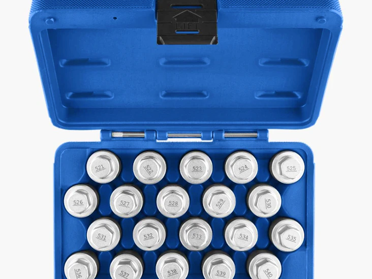 Fälglås nyckelsats som passar vw, 20 delar