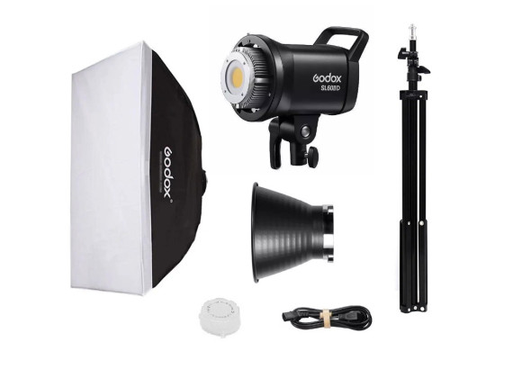 Godox sl60iid studielampe med softbox og stativ