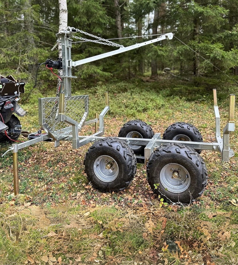 Timmervagn / trädgårdsvagn till atv