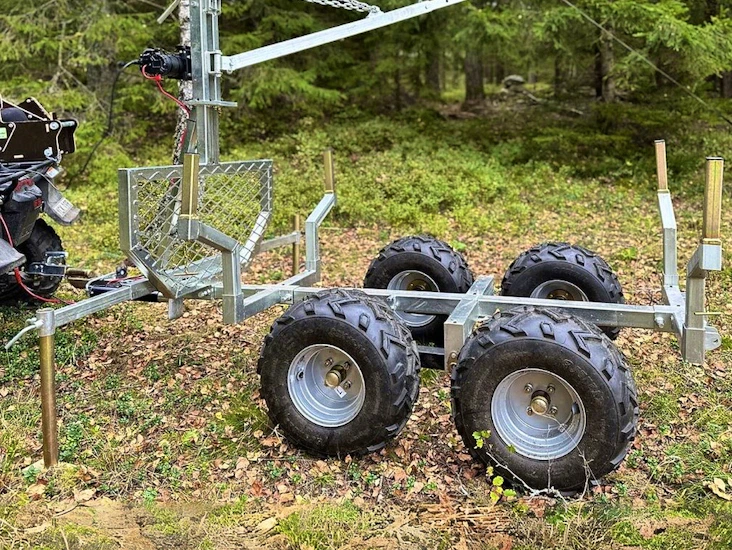 Timmervagn / trädgårdsvagn till atv