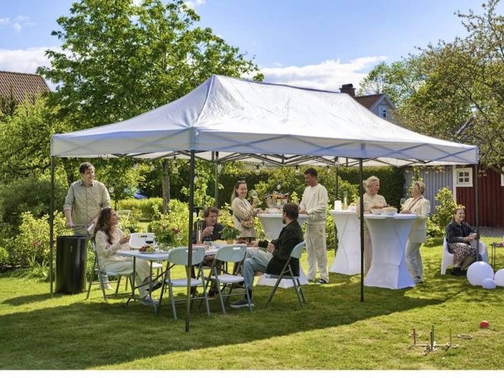 Pop up-tält 5,8x2,9 m (lättmonterat, utan väggar)