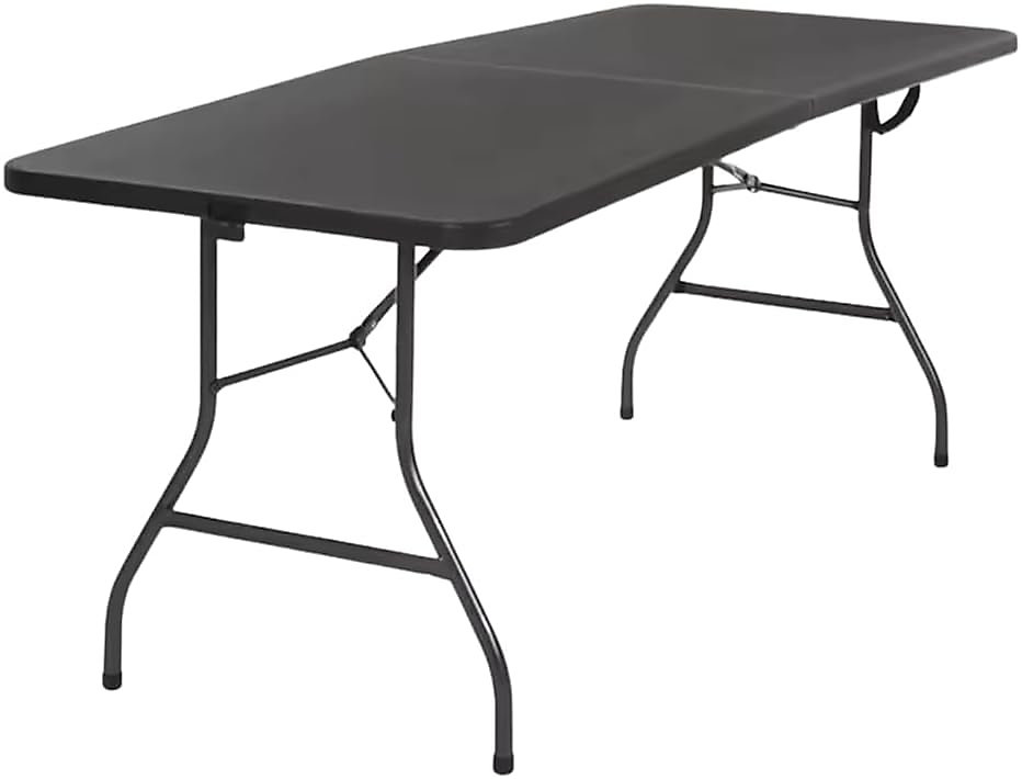 Folding 6ft table black - heavy-duty,  portable - perfect for parties/ events/ shows