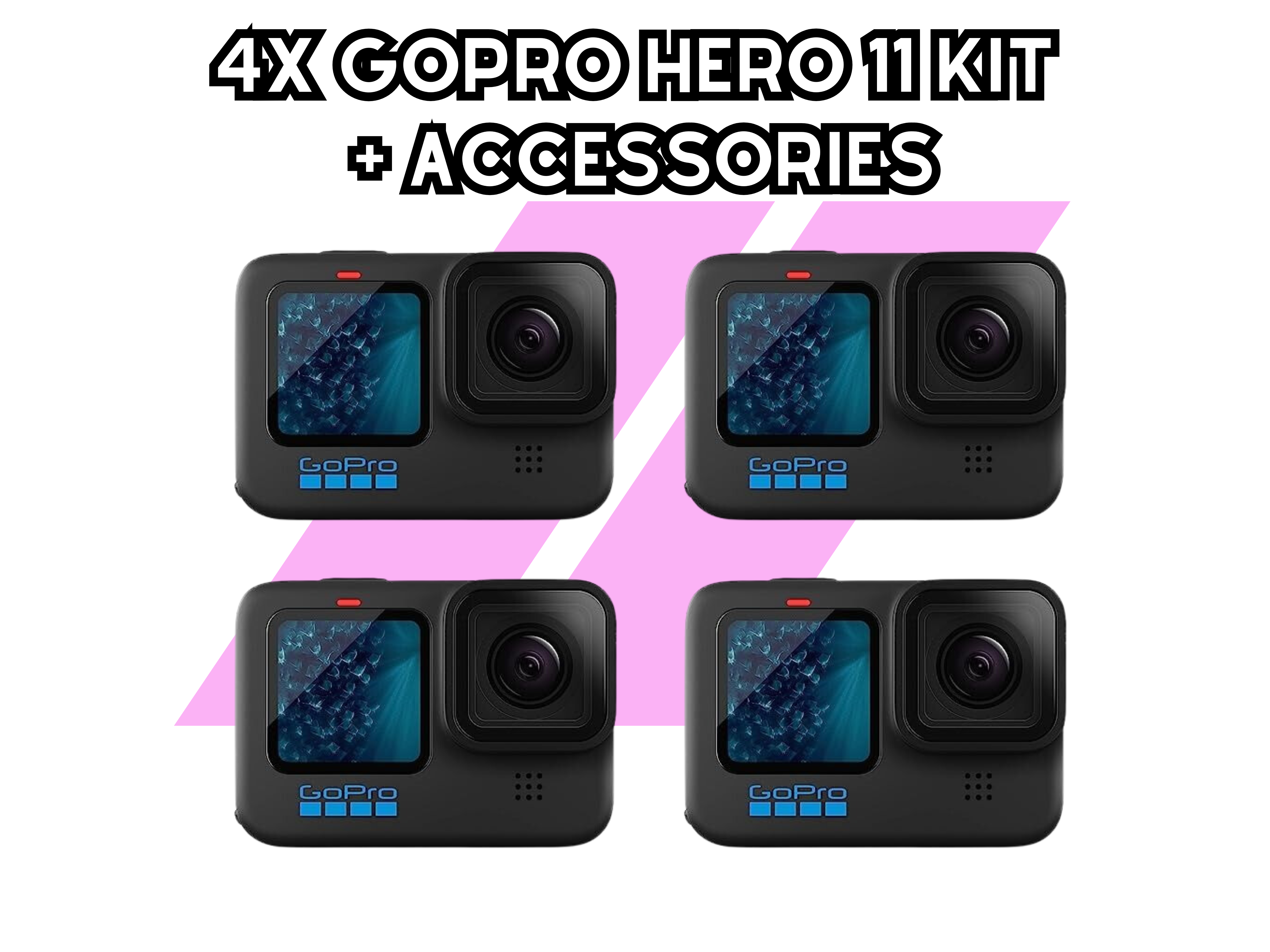 4x gopro hero 11 kit and accessories