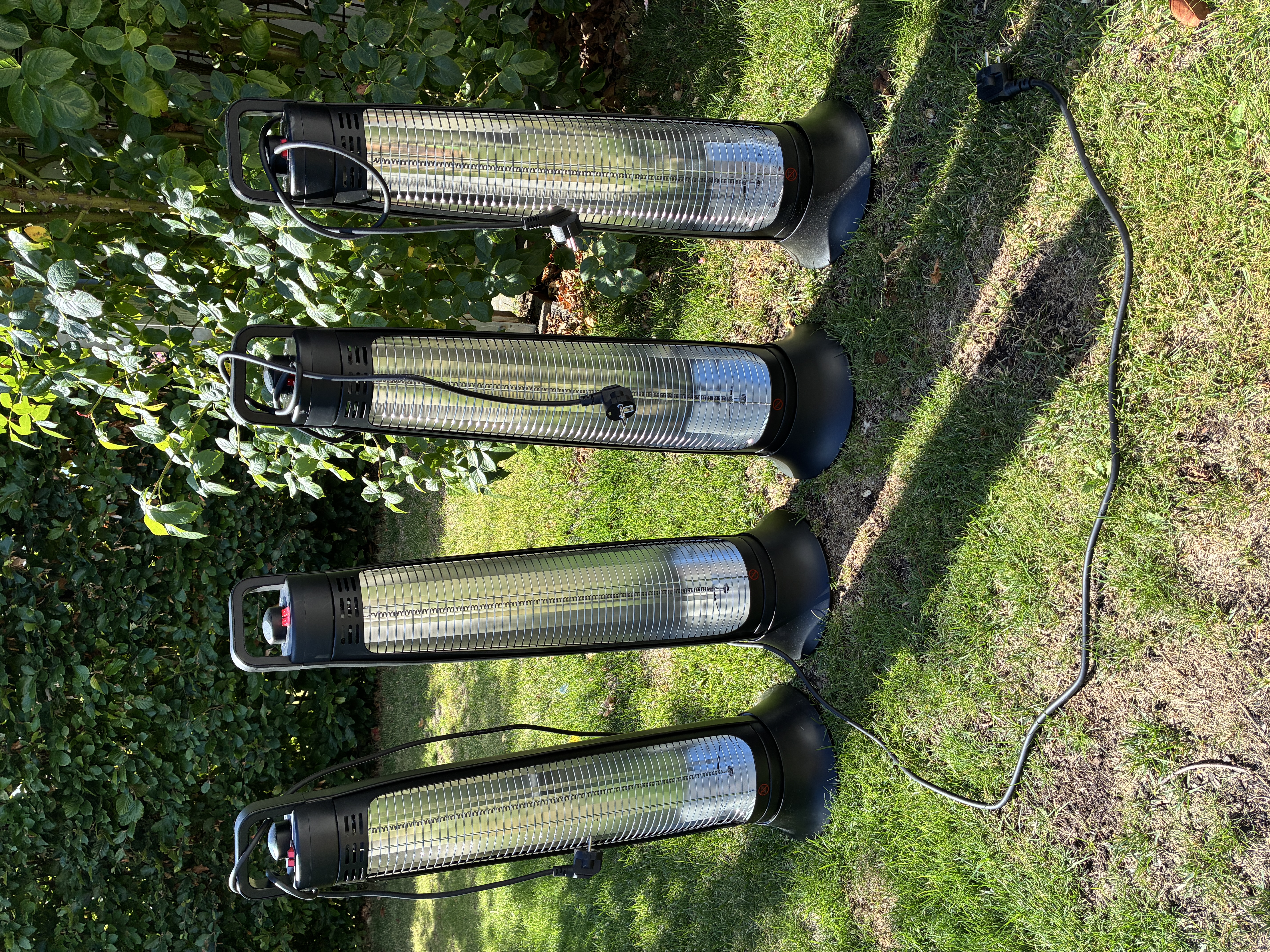 4st fristående infravärmare med timer