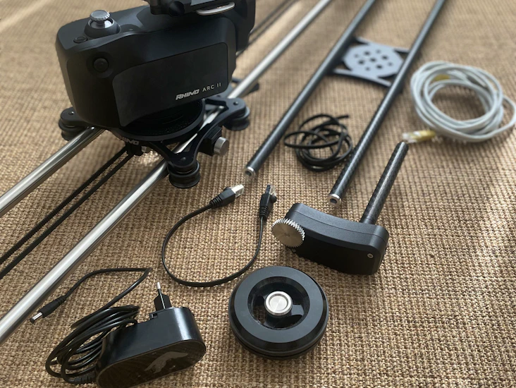 Rhino motorized slider med arc ii pan/tilt/focus huvud