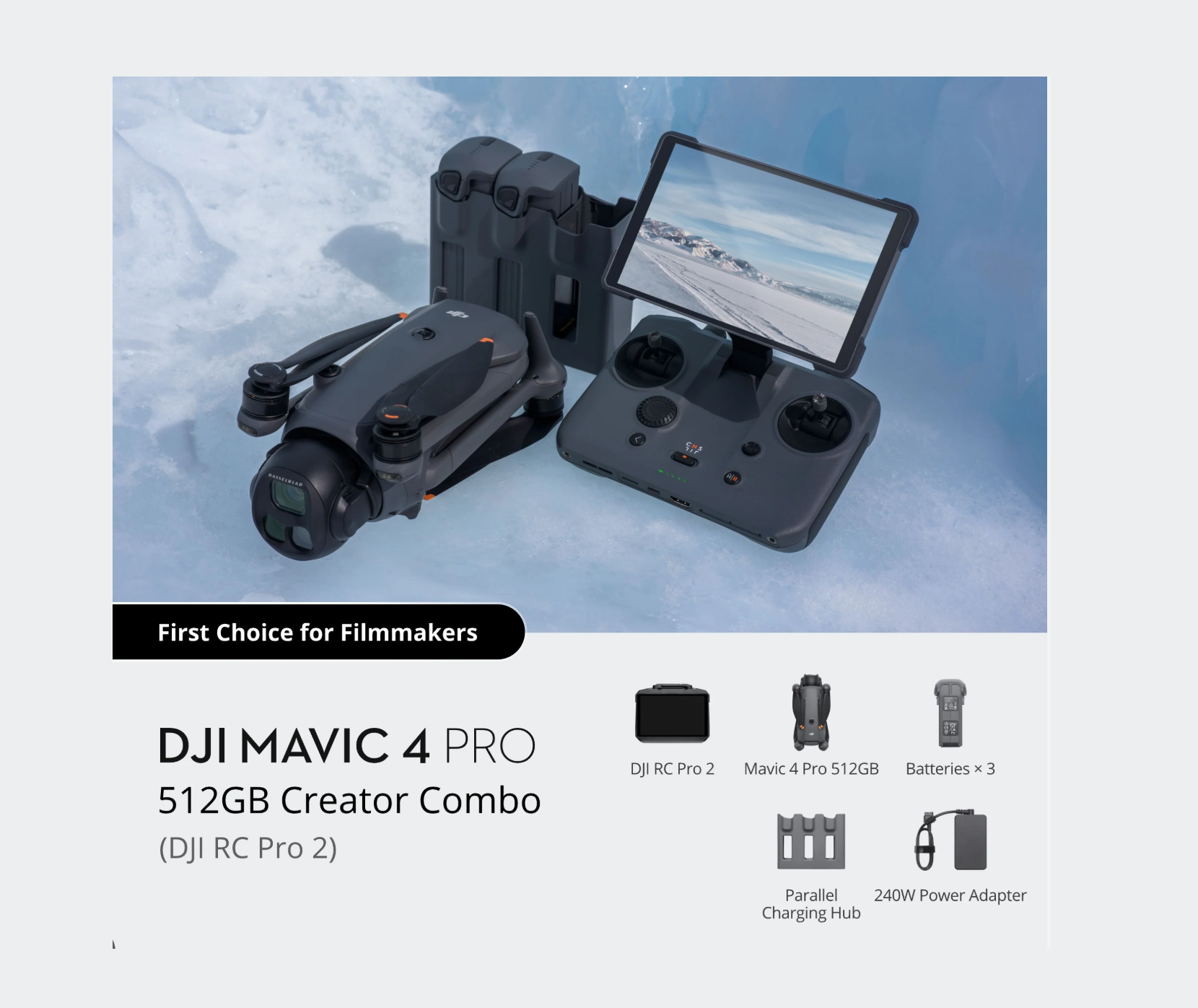 Dji mavic 4 pro 512gb + dji rc pro 2 controller 