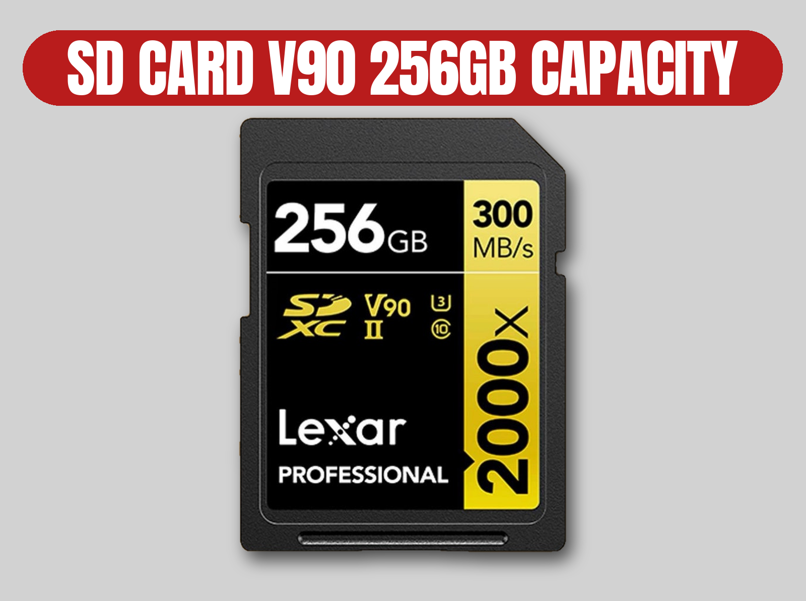 Lexar professional 2000x sdxc ii v90 | sd card / 256gb / 300mb/s