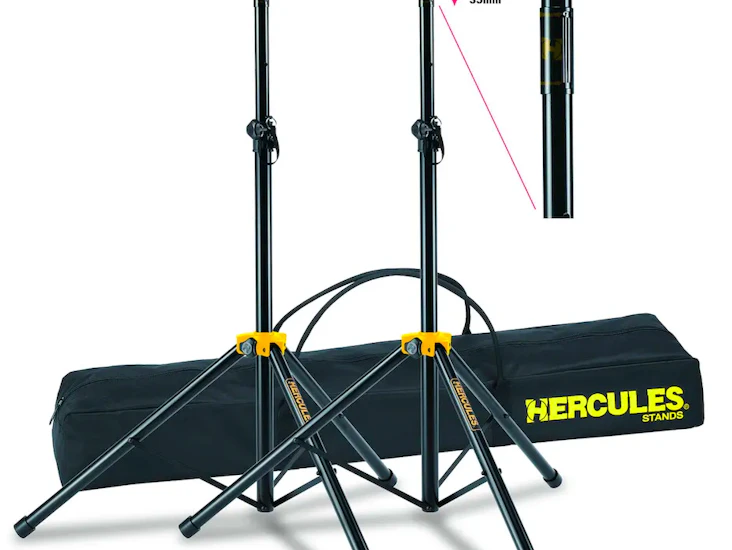 Högtalarstativs-set, par + bärväska