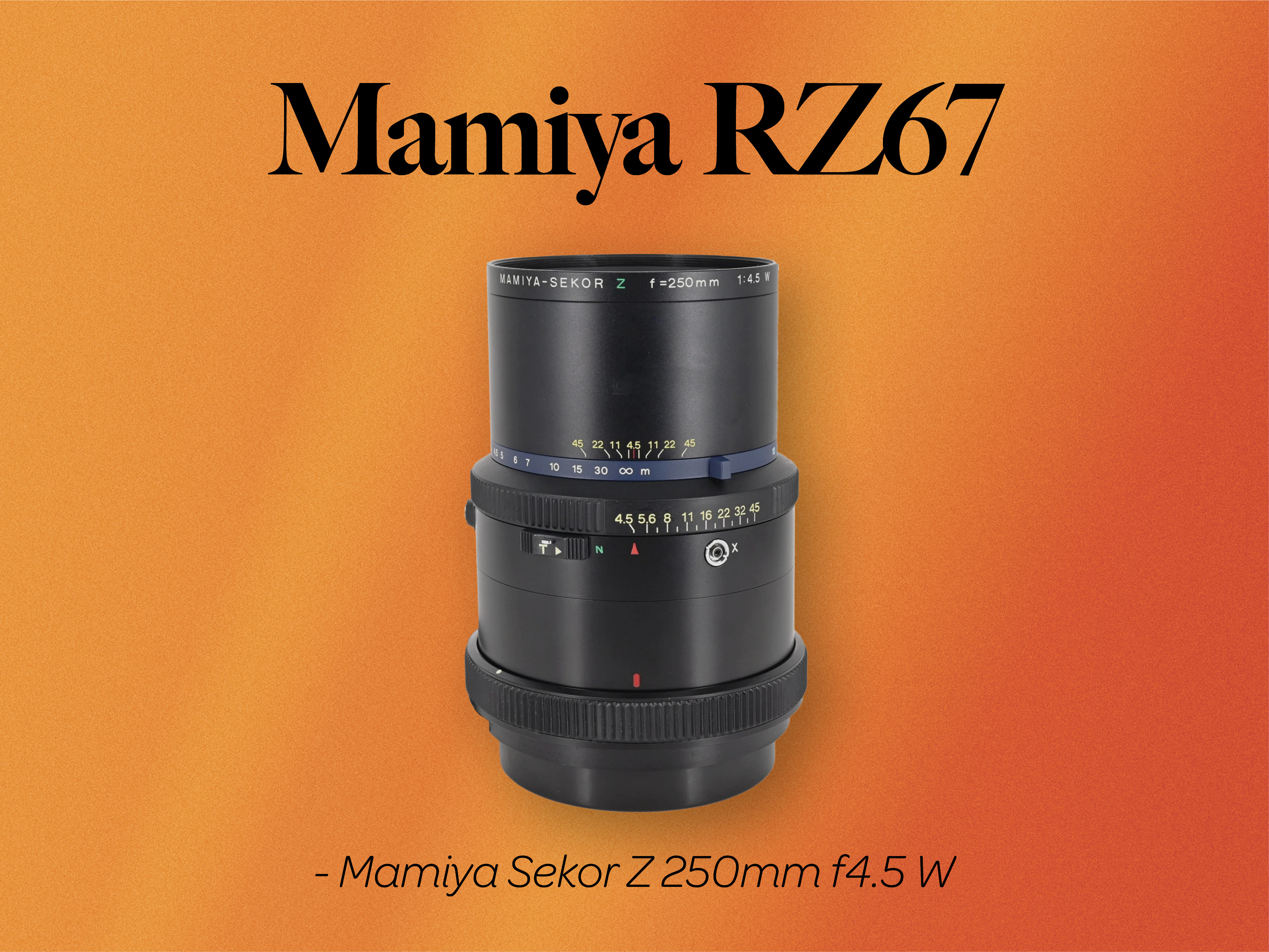 Mamiya sekor z 250mm f4.5 w lens (mamiya rz67 pro ii)