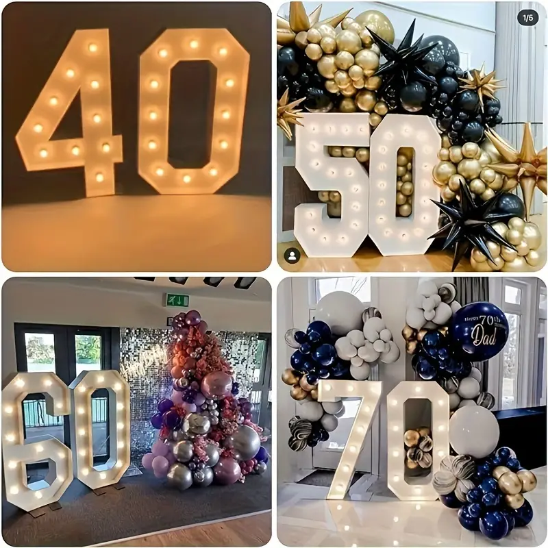 Giant marquee led light up  number birthday party number
