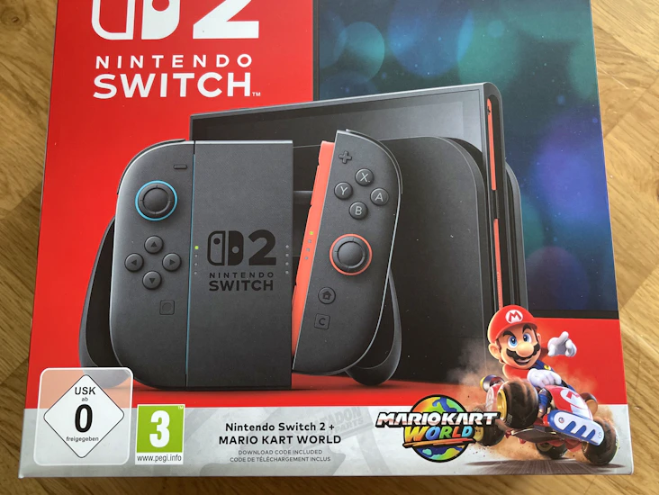 Nintendo switch 2 med mario kart world, donkey kong bananza och fler