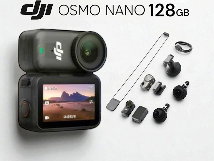 Dji osmo nano standard combo 128gb 4k 60fps camera pocket