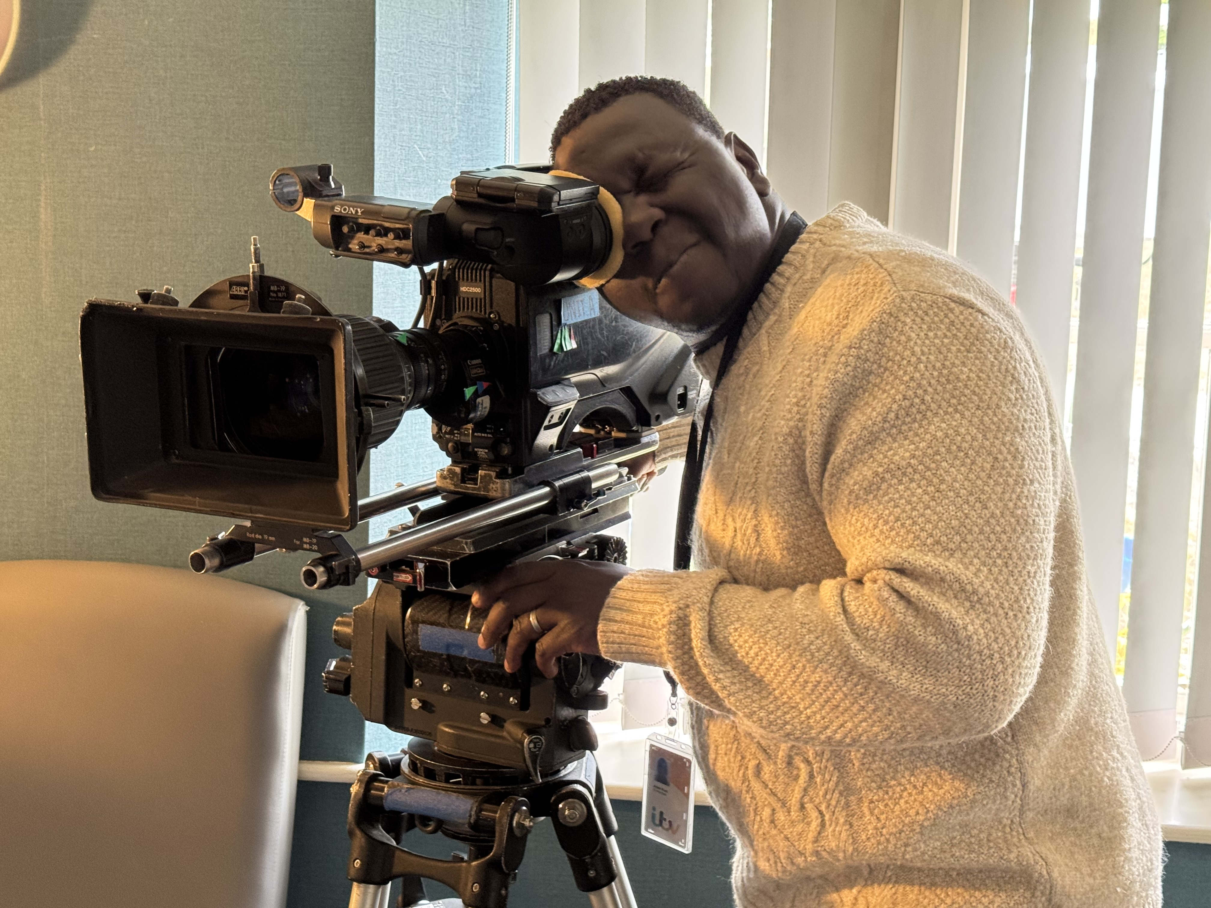 Director/ videographer with equipment 