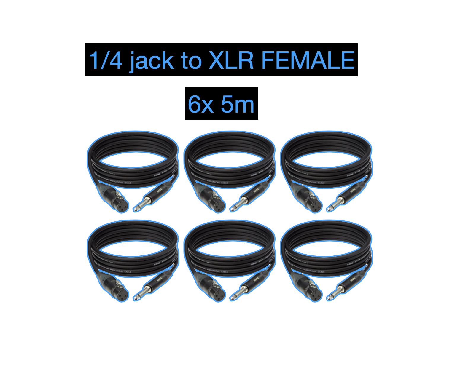6x jack to xlr female