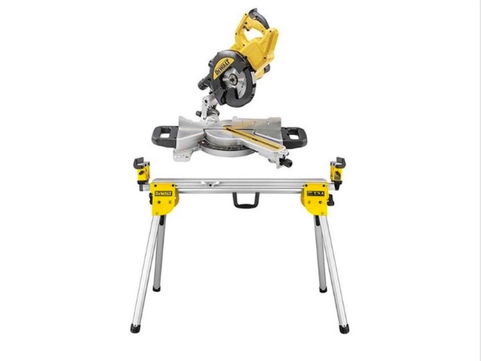 Kap- & gersåg med sågbänk - dewalt dw770 1500 w ø216 mm