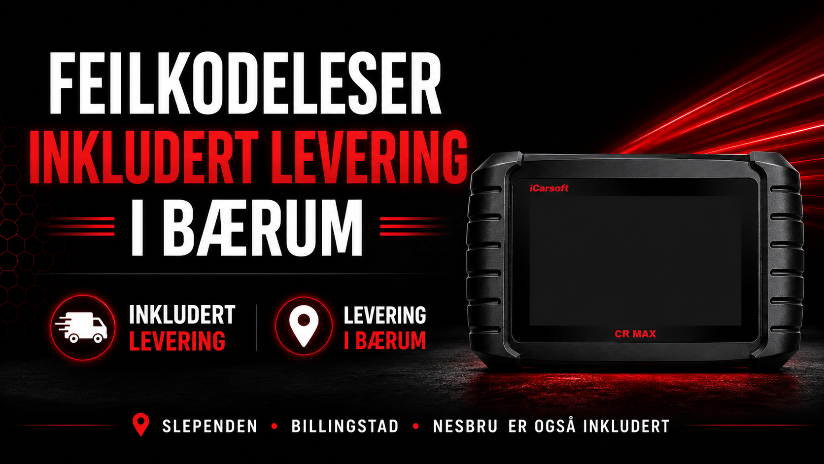 Inkludert levering i bærum! icarsoft cr max feilkodeleser