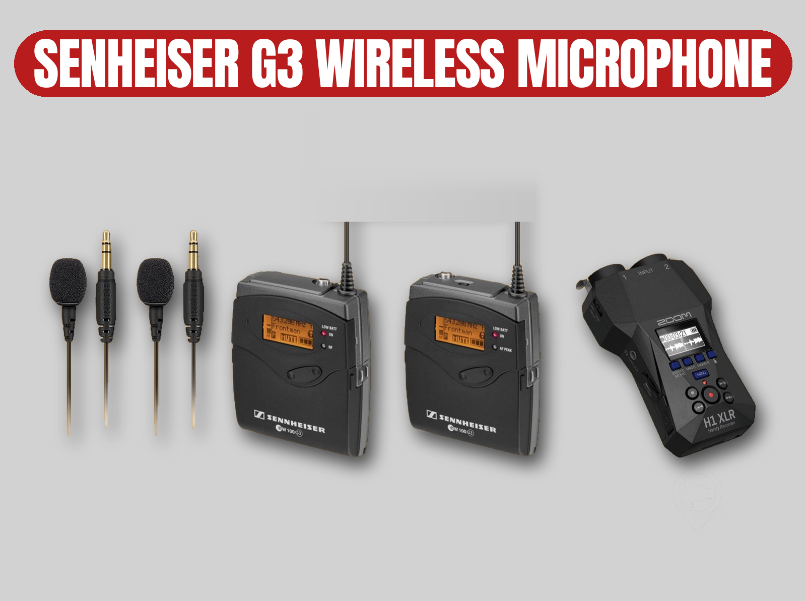 Sennheiser g3 wireless microphone system | zoom h1 audio recorder / radio mic / sound / xlr