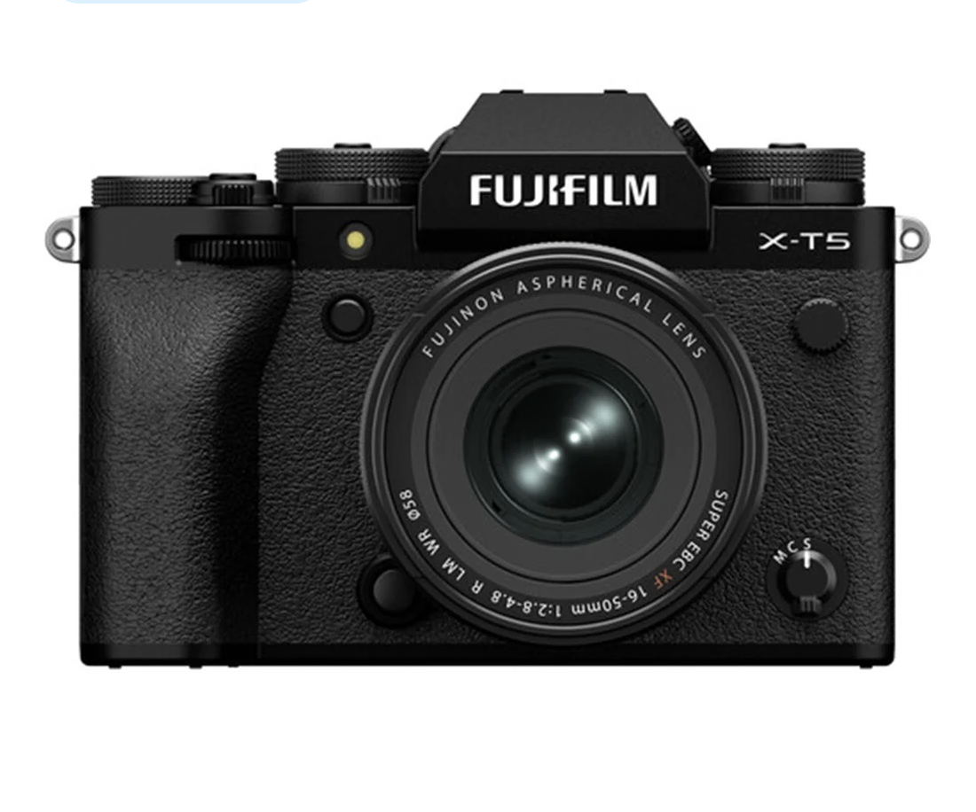 Fujifilm x-t5 camera + xf 16–50mm f2.8–4.8 lens  + godox im30 iflash flashgun