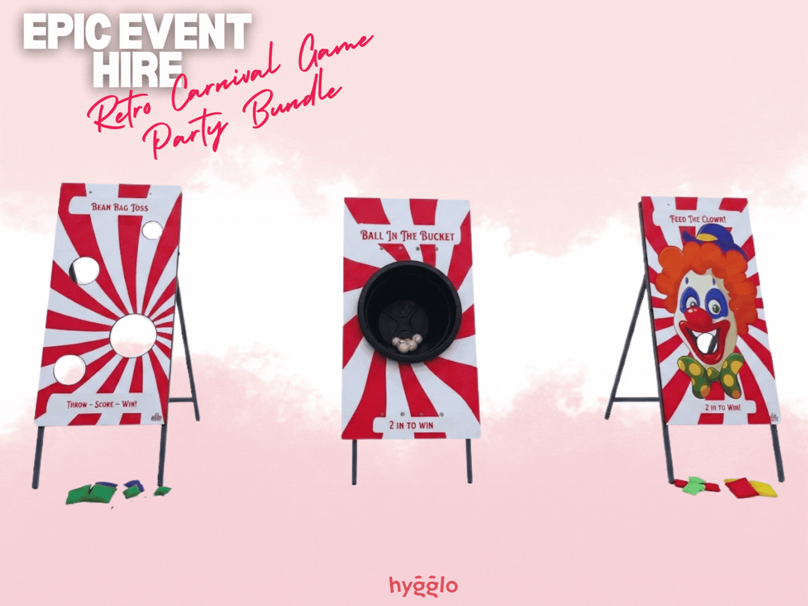Retro carnival 3 game bundle | classic fairground challenge party games