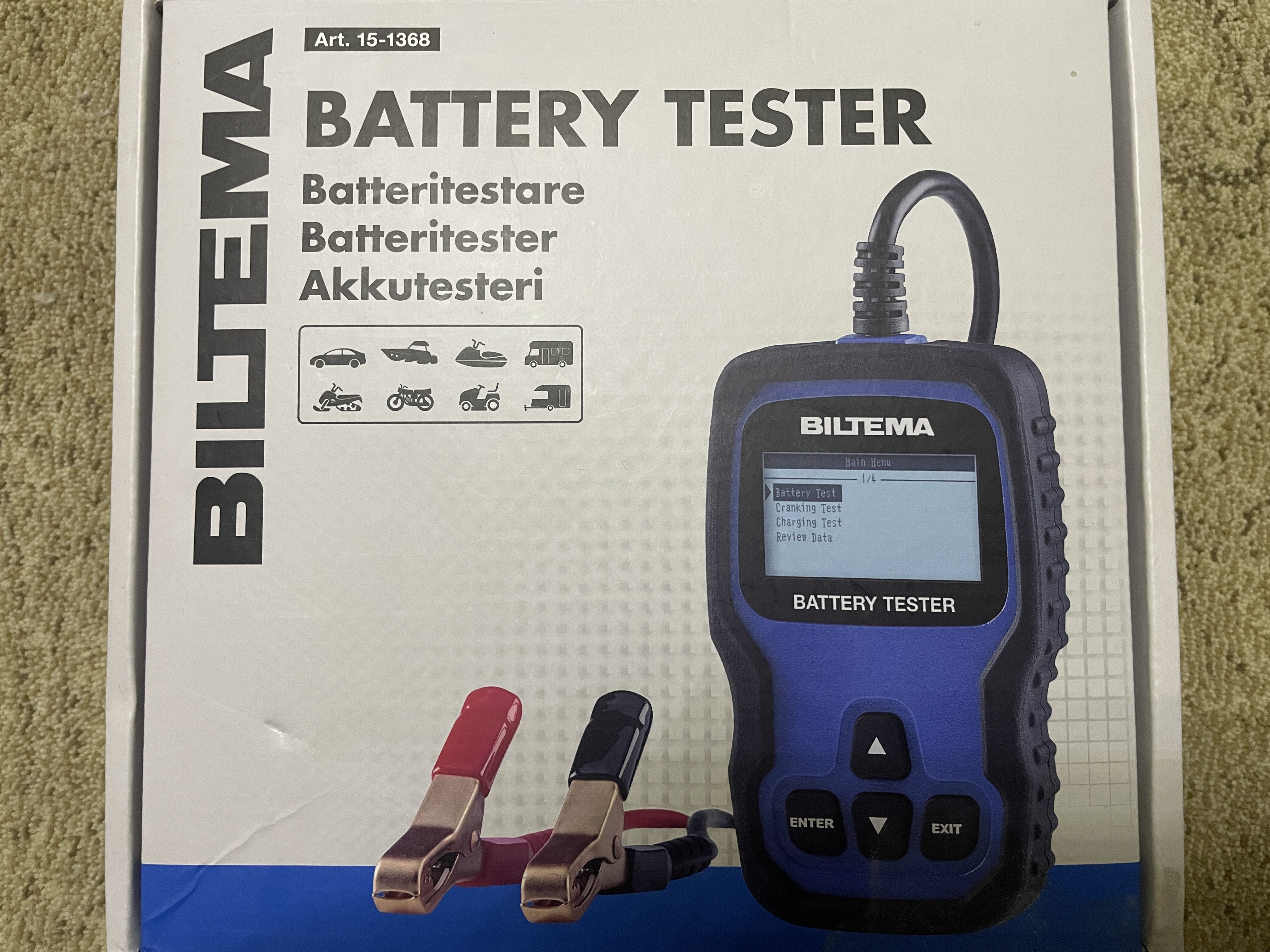 Bil/mc batteritestare