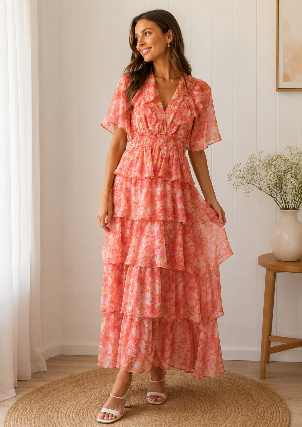 Hale bob ainsley tiered dress