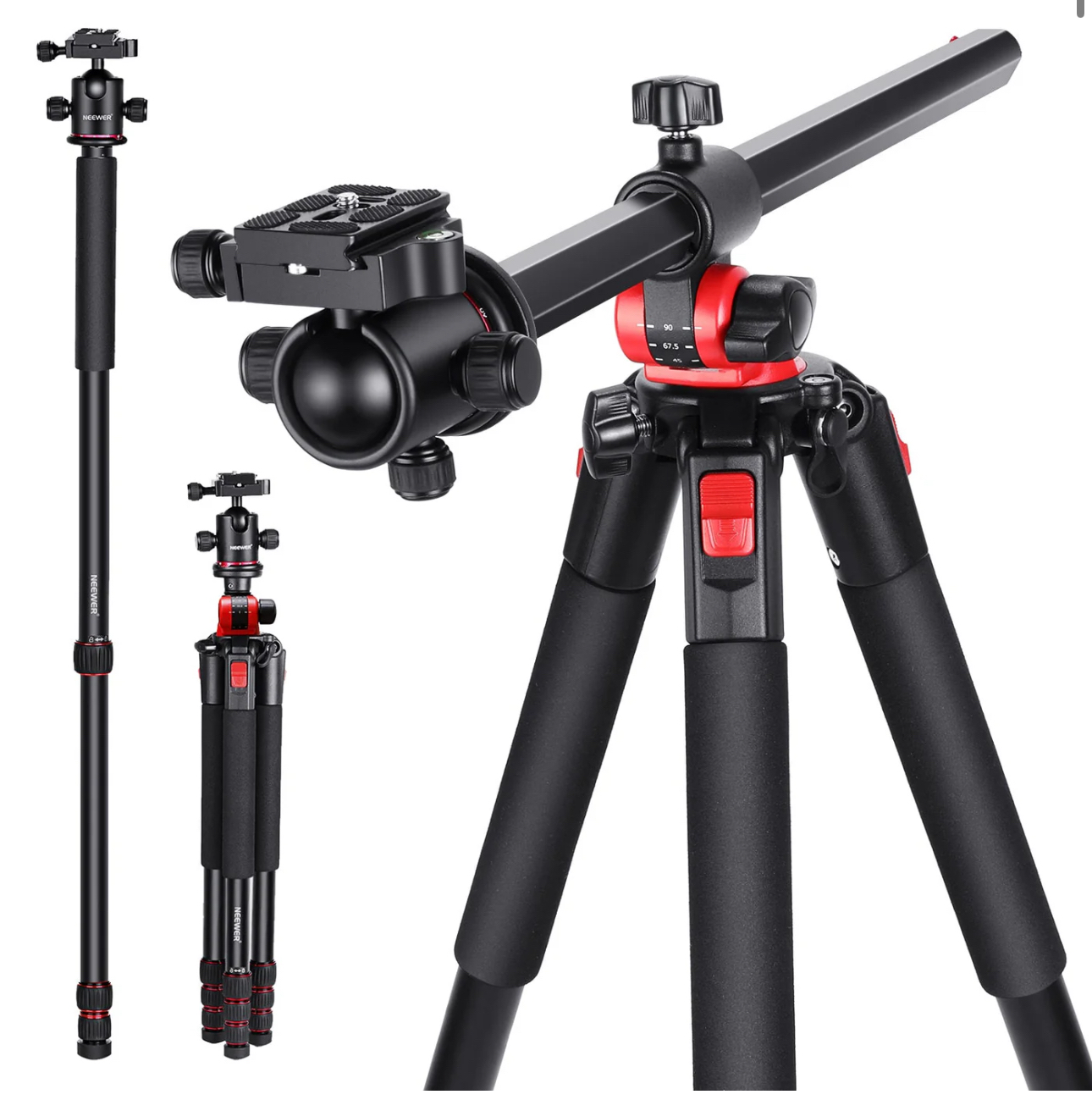 Neewer n284l+g0 camera tripod monopod