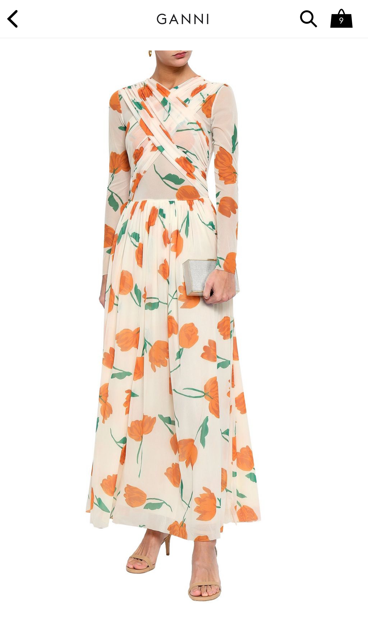 Ganni mesh mekko 42