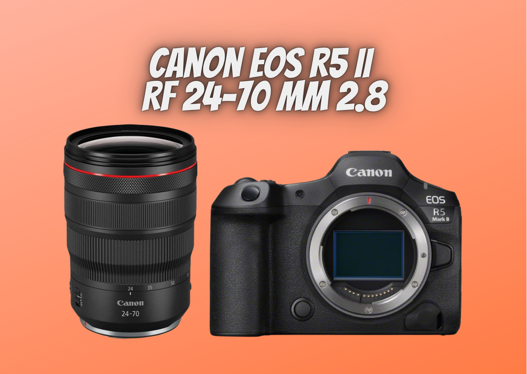 Canon r5 ii + rf 24-70mm lens 2 tb cf card