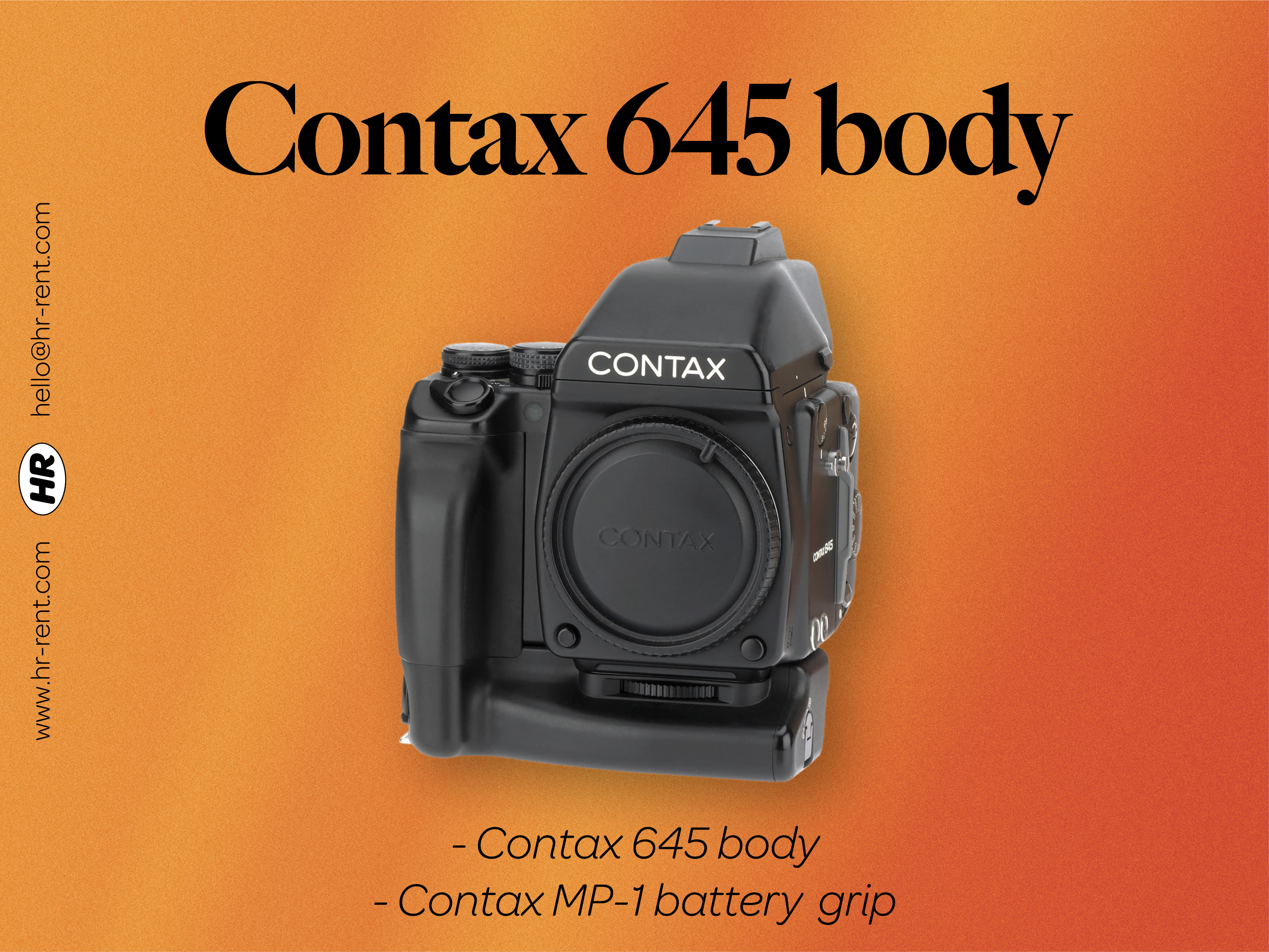 Contax 645 body + mp-1 battery grip