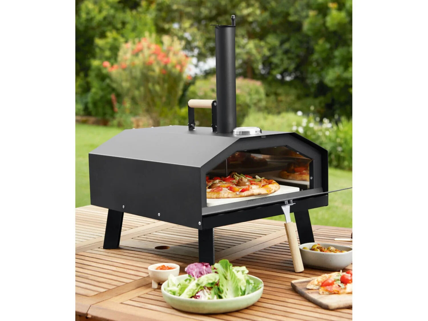 Pizzaugn vedugnsbakad pizza